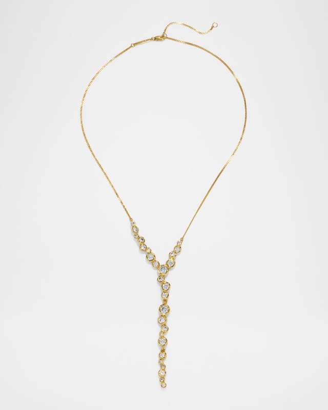 Asterales Gold CZ Cascading Necklace